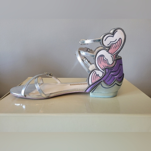 Sophia Webster Aurora Tempest Orchid Wave Sandals, VGUC, Size 7.5 - Picture 8 of 14